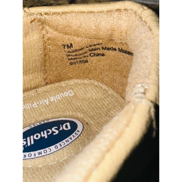 NWOT Dr. Scholls Leather Loafers 7M Beige Slip-On Comfort Cushioned Ortho Shoes - Picture 5 of 12